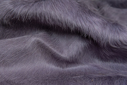 6' X 7' Fuchsia Cowhide Hand Knotted Area Rug