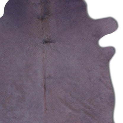 6' X 7' Purple Cowhide Hand Knotted Area Rug