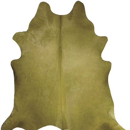 6' X 7' Fuchsia Cowhide Hand Knotted Area Rug