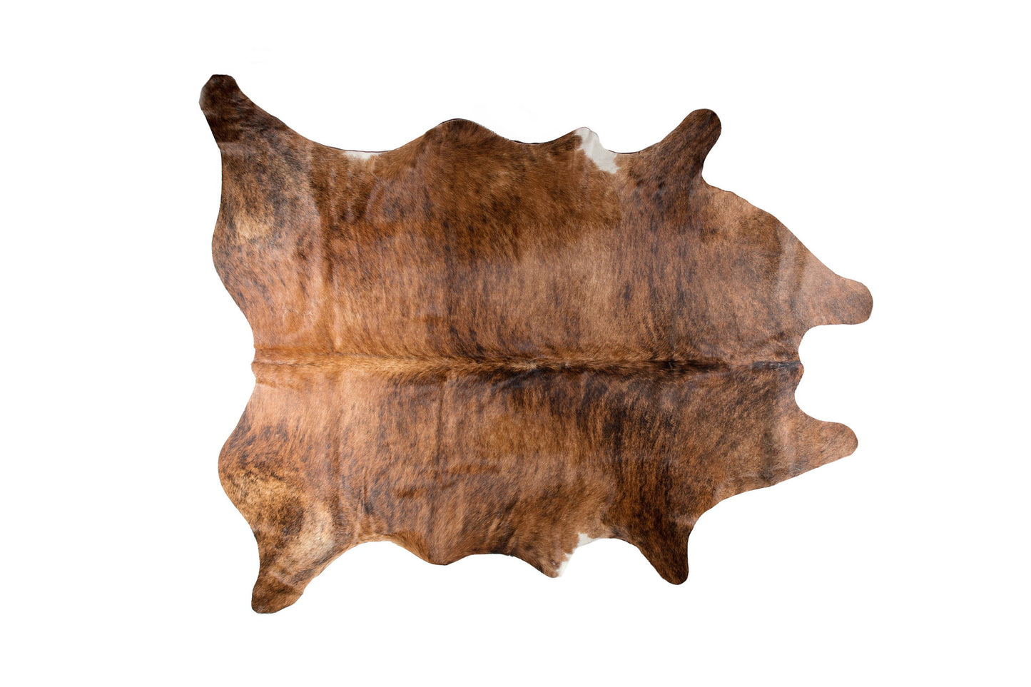 6' X 7' Brown Cowhide Hand Knotted Area Rug