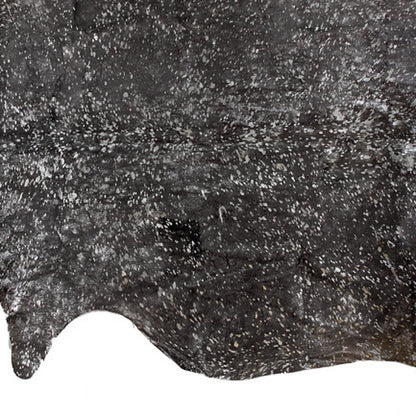 5' X 7' Ivory Brown and Gold Cowhide Hand Knotted Area Rug