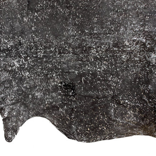 5' X 7' Ivory Brown and Gold Cowhide Hand Knotted Area Rug