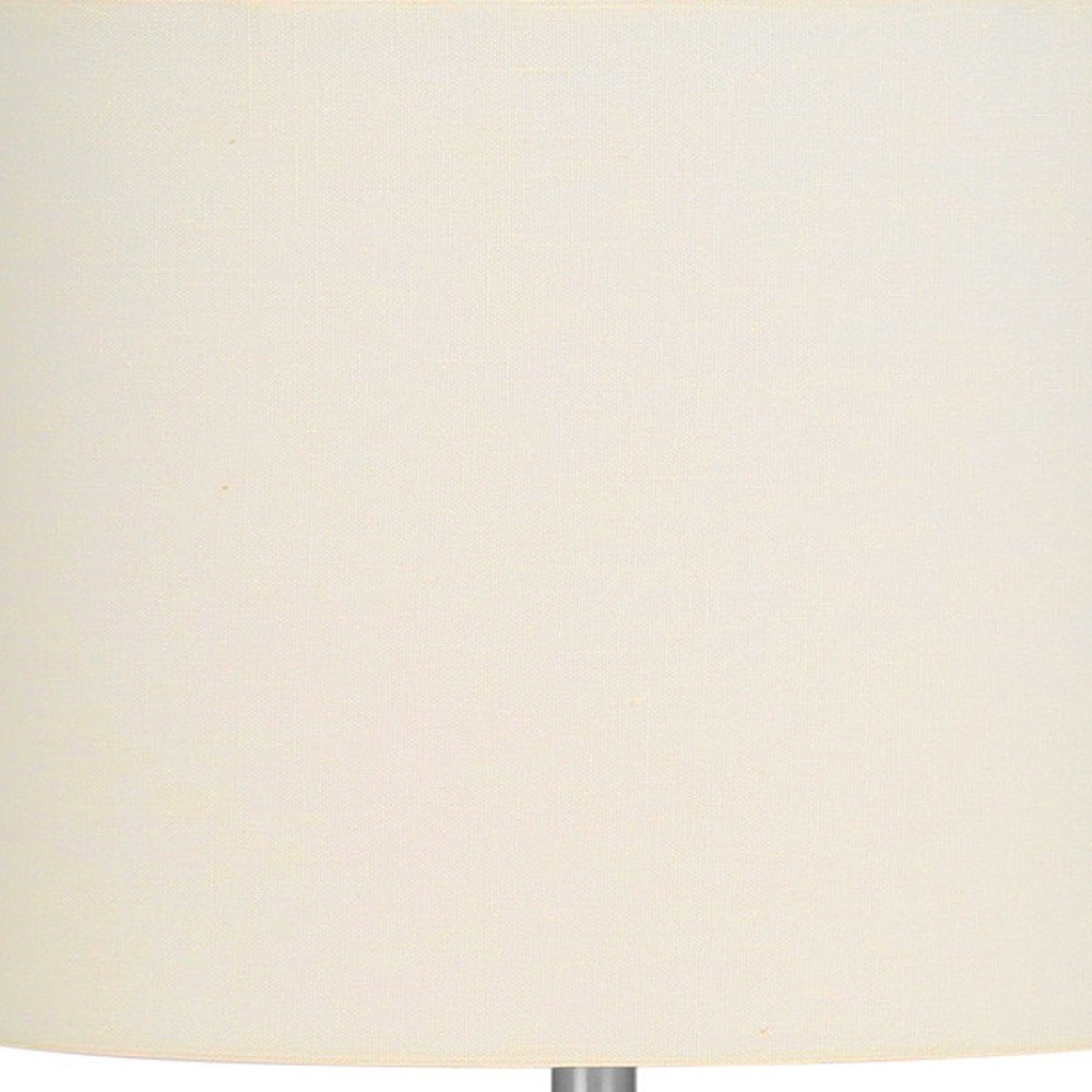 25" Cream Novelty Table Lamp With Cream Drum Shade
