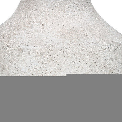 20" Cream Concrete Urn Table Lamp With Cream Empire Shade