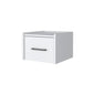 10" White Wood One Drawer Floating Nightstand