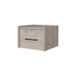 10" Gray Wood One Drawer Floating Nightstand