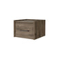 10" Brown Wood One Drawer Floating Nightstand