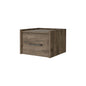 10" Brown Wood One Drawer Floating Nightstand