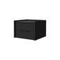 10" Black Wood One Drawer Floating Nightstand