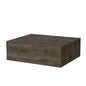 16" Brown Wood One Drawer Floating Nightstand