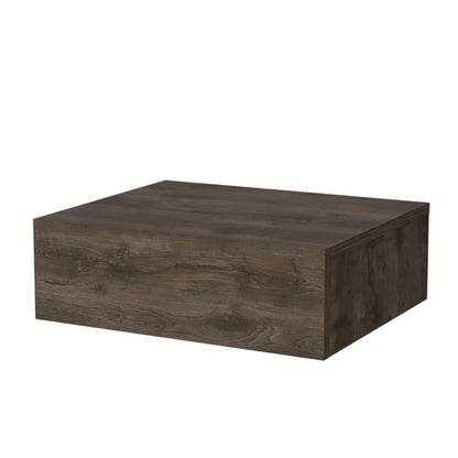 16" Brown Wood One Drawer Floating Nightstand