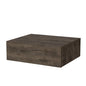 16" Brown Wood One Drawer Floating Nightstand