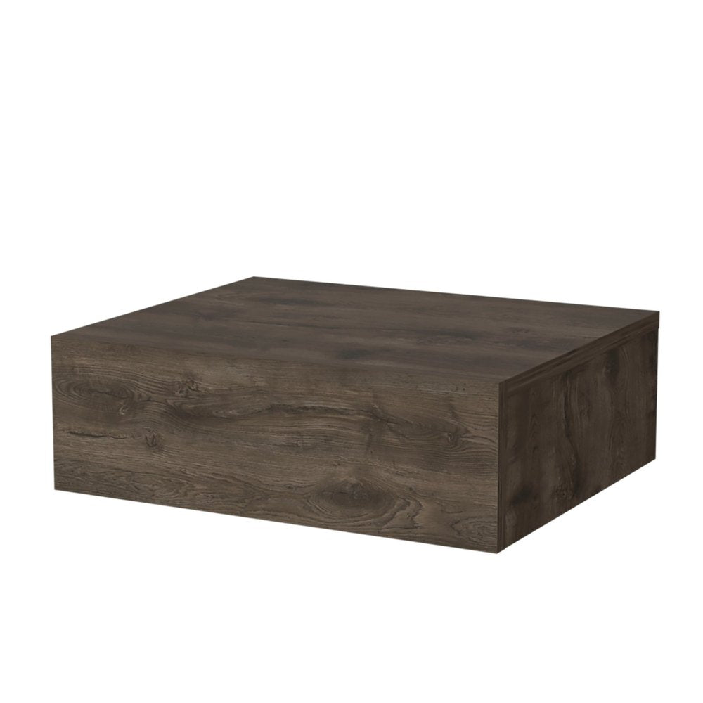 5" Brown Wood One Drawer Floating Nightstand