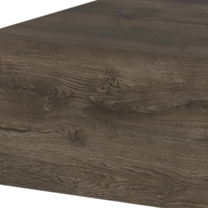 16" Brown Wood One Drawer Floating Nightstand