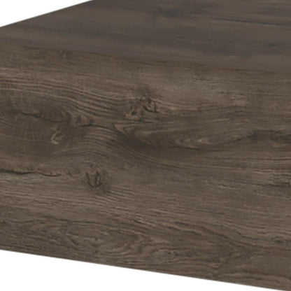 16" Brown Wood One Drawer Floating Nightstand