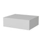 16" White Wood One Drawer Floating Nightstand