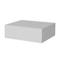 5" White Wood One Drawer Floating Nightstand
