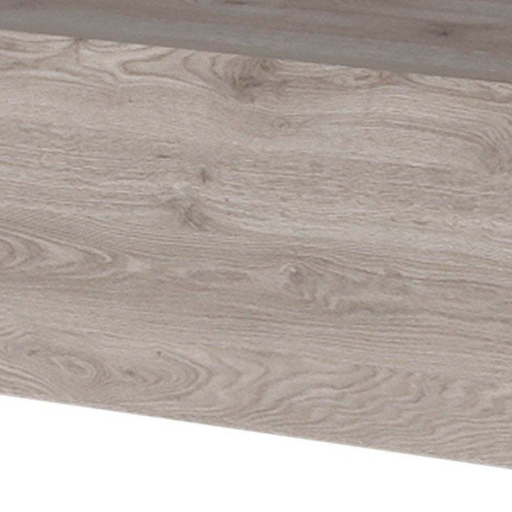 16" Gray Wood One Drawer Floating Nightstand