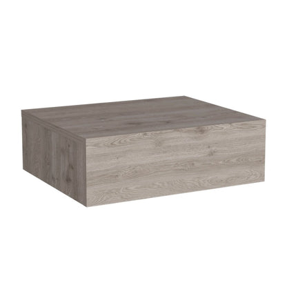 5" Gray Wood One Drawer Floating Nightstand