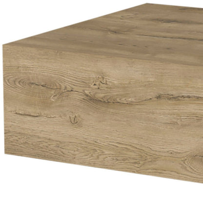 16" Beige Wood One Drawer Floating Nightstand