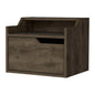 13" Brown Wood One Drawer Floating Nightstand