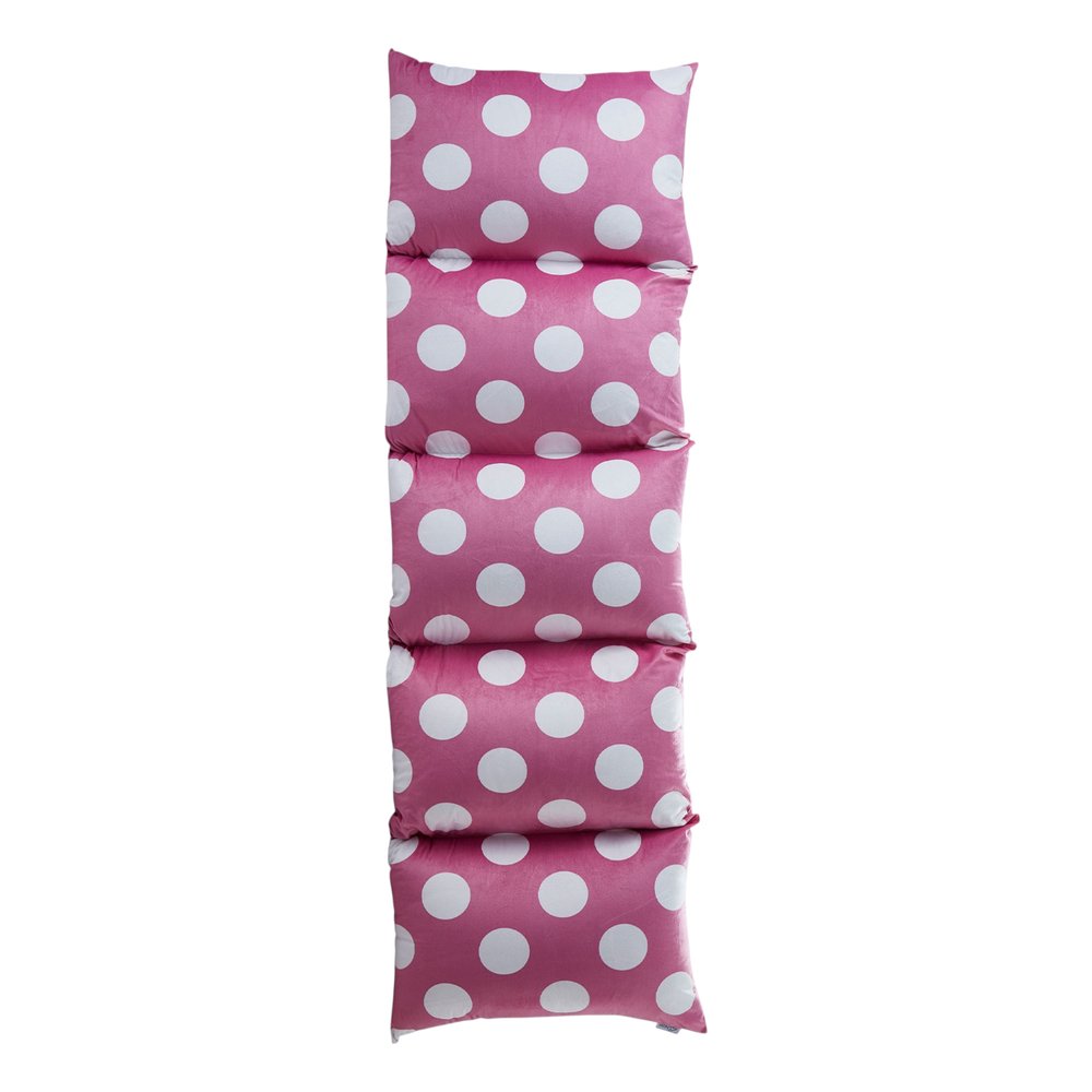 26" Purple and White Microfiber Polka Dots Pouf Cover