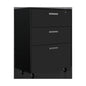 7 Black Wood Wall Mounted Accent Cabinet With Ten Doors And Six Drawers