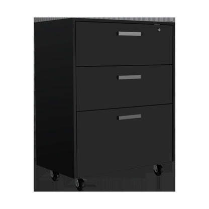7 Black Wood Wall Mounted Accent Cabinet With Ten Doors And Six Drawers