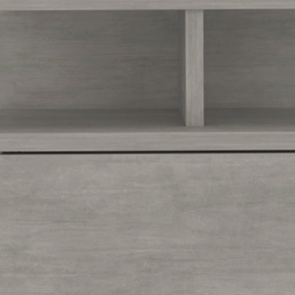 13" Gray Wood One Drawer Floating Nightstand