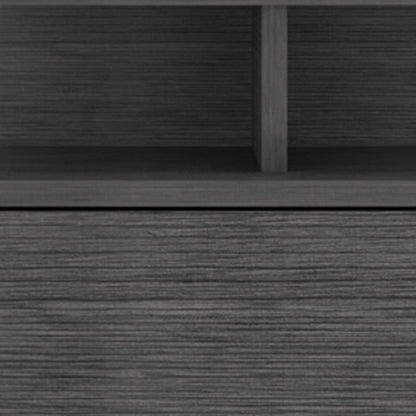 13" Dark Gray Wood One Drawer Floating Nightstand