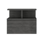 13" Dark Gray Wood One Drawer Floating Nightstand