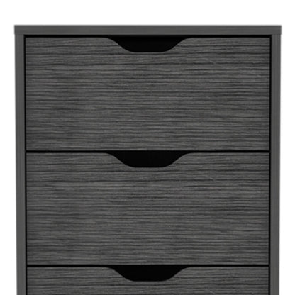 18" Gray Five Drawer Standard Chest