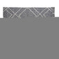 Charcoal and Off White Geometric Twin Cotton Coverlet With Fringe