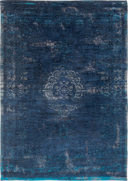 3' X 5' Blue and Gray Medallion Non Skid Area Rug