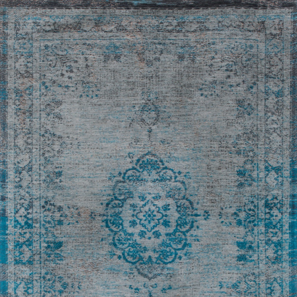 3' X 5' Gray and Green Medallion Non Skid Area Rug