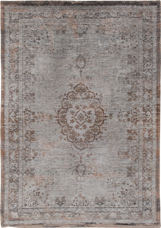 3' X 5' Gray and Beige Medallion Non Skid Area Rug