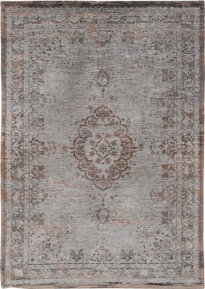 6' X 8' Gray and Beige Medallion Non Skid Area Rug