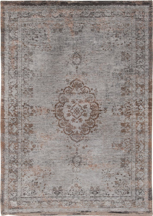 9' X 13' Gray and Beige Medallion Non Skid Area Rug