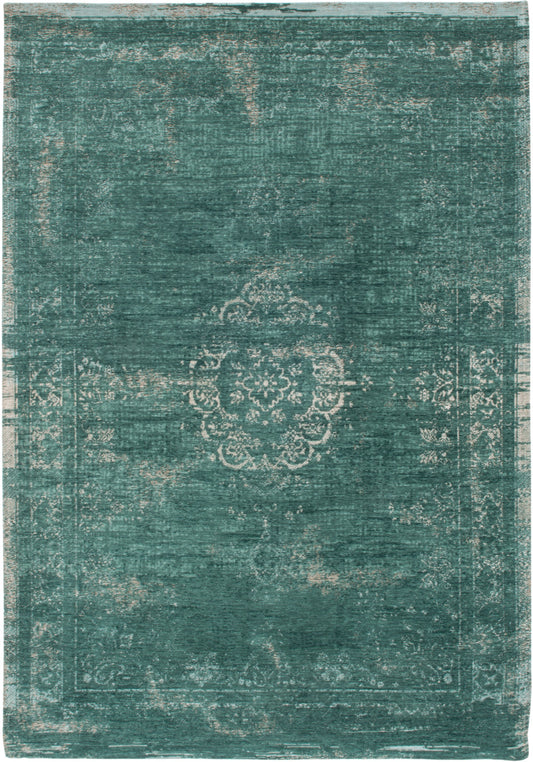 3' X 5' Gray and Green Medallion Non Skid Area Rug