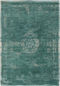 7' X 9' Gray and Green Medallion Non Skid Area Rug
