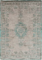 3' X 5' Gray and Green Medallion Non Skid Area Rug