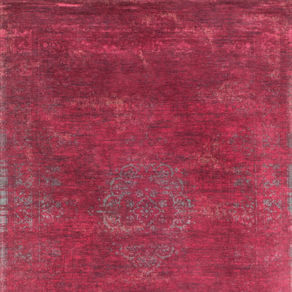 5' X 7' Gray and Pink Medallion Non Skid Area Rug