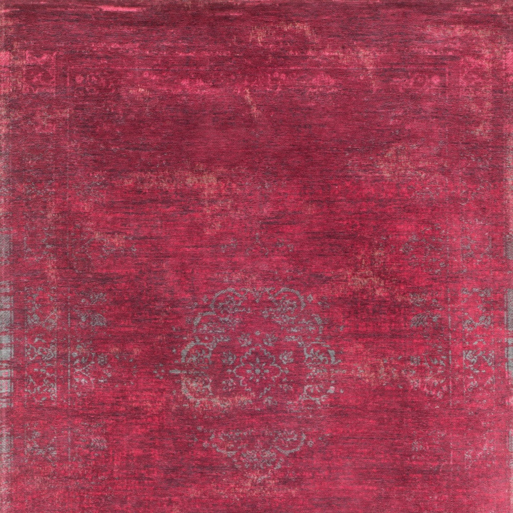 6' X 8' Gray and Pink Medallion Non Skid Area Rug