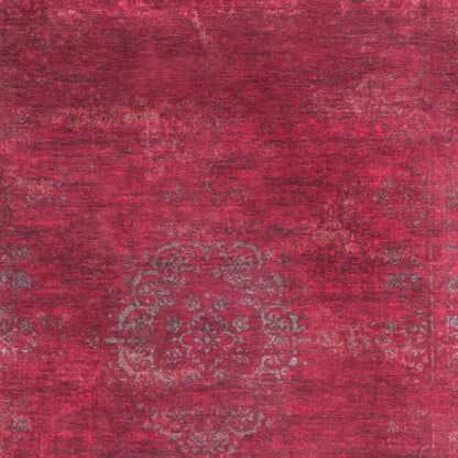 7' X 9' Gray and Pink Medallion Non Skid Area Rug