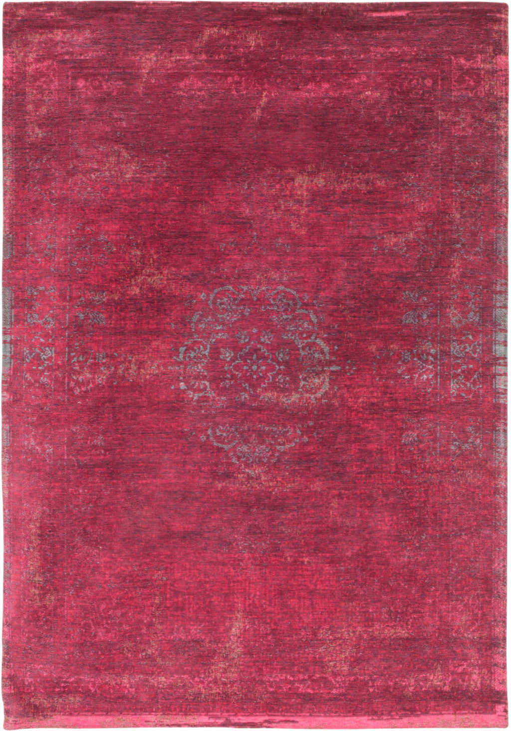 8' X 11' Gray and Pink Medallion Non Skid Area Rug