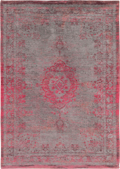 3' X 5' Gray and Pink Medallion Non Skid Area Rug