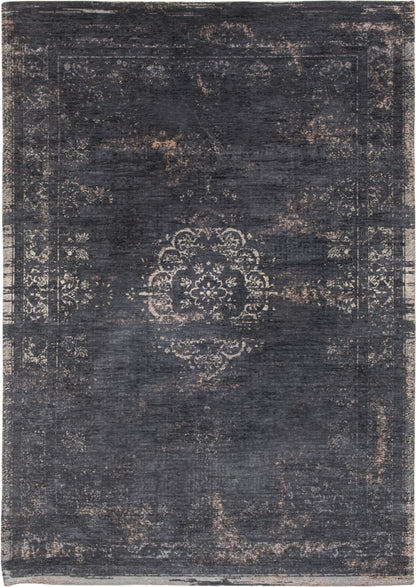 3' X 5' Gray and Black Medallion Non Skid Area Rug