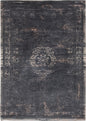 6' X 8' Gray and Black Medallion Non Skid Area Rug