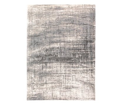 3' X 5' Gray and White Abstract Non Skid Area Rug