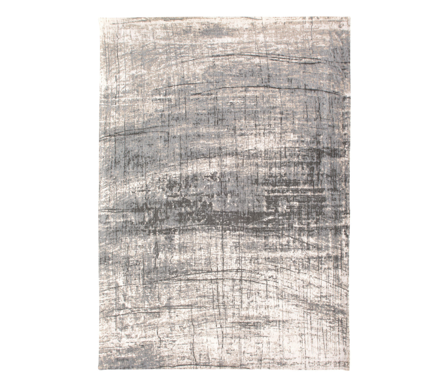 8' X 11' Gray and White Abstract Non Skid Area Rug